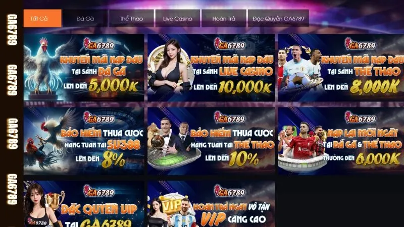 Cập nhật những khuyến mãi hot nhất dành cho hội viên Ga6789